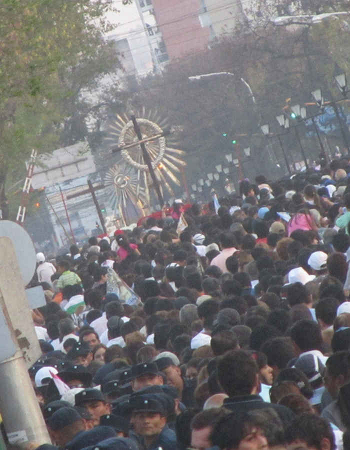 Unsplashed imagen satelital del recorrido de la procesion del milagro en Salta Argentina