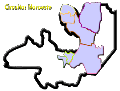Imagen del mapa con la Zona Noroeste, Provincia de Salta.