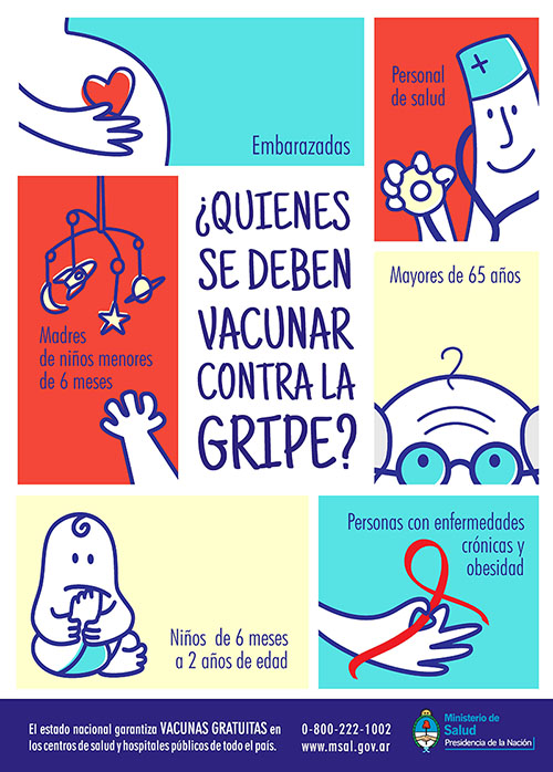 Imagen del afiche de quien debe vacunarse en Salta.